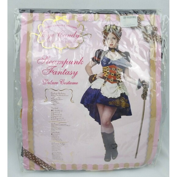 New California Costume Steampunk Fantasy Womens Med 8-10 Deluxe Halloween Dress - Picture 1 of 4